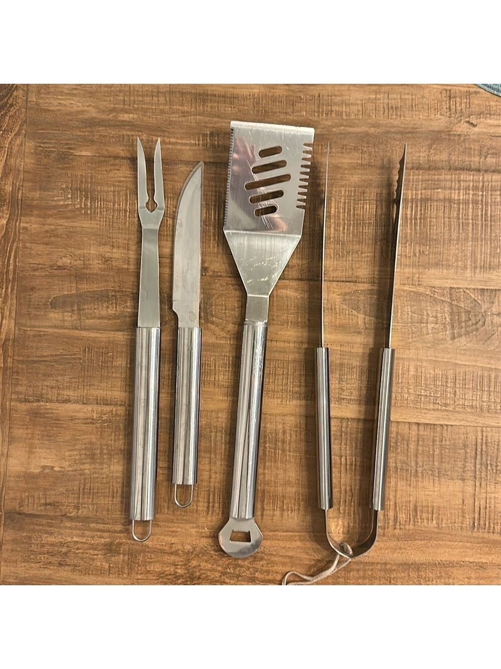 8 Piece Stainless BBQ Tool Set - Heavy Duty